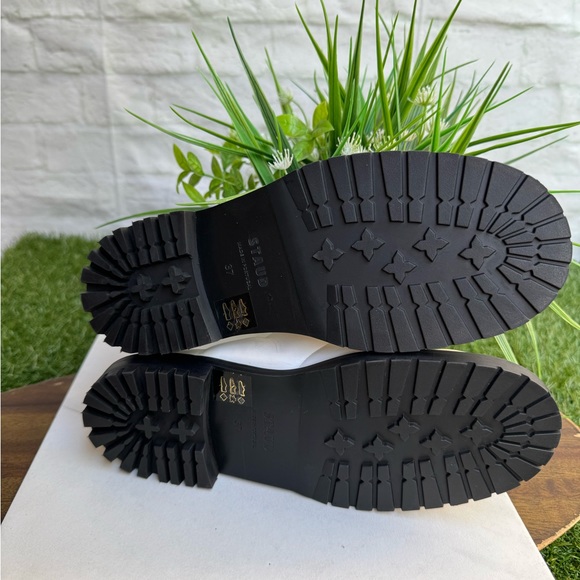 STAUD Astro Womens White Leather Slip On Mules size 37 - Picture 7 of 13